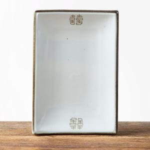 이천도자기 희고백자 스끼다시 접시 1호 14.5cm 사각접시 생선접시 생선사각접시 인쇄접시 답례품접시 행사