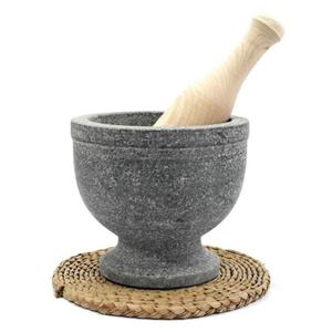 장수곱돌 (돌절구 나무방망이) 소사이즈 (1호) 천연돌절구 미니돌절구 장수곱돌절구통 국산절구통 국산돌절