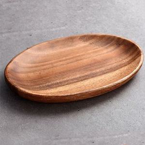 아카시아 접시 그릇 플레이트 접시 식기 타원 중 우드접시 나무그릇 나무접시 플레이팅그릇 플레이팅접시