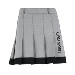 럭스골프 여성 백밴딩 밑단 배색 주름 큐롯 스커트 BMU25M106W