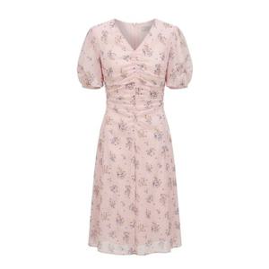 [올리브데올리브] 셔링 플라워프린트 쉬폰원피스 OW5MO415  OW5MO415