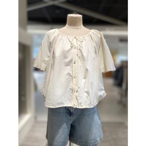 [올리브데올리브] OW5MB460 벌룬 소매 리본 스트링 양면 블라우스