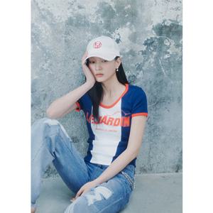 [에고이스트] ER2CH461 프린팅 포인트 배색 슬림 티셔츠 (25년 여름) ER2CH461