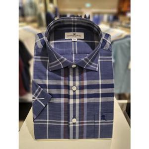 [카운테스마라 와이셔츠] 일반핏 체크패턴 썸머 반팔남방셔츠 (CDCY2C6404N0) CDCY2C6404