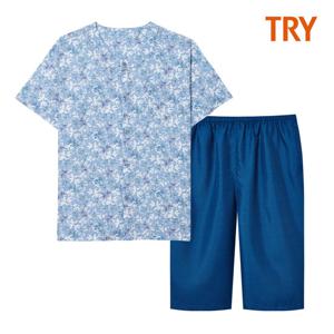 [트라이] 남성 반팔 인견 파자마 J21