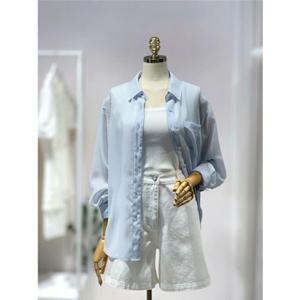 [올리브데올리브] 올리브데올리브 (OW5MB363) 시어 스트라이프 셔츠 OW5MB363