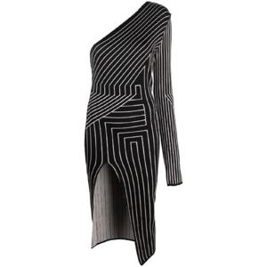26 SS 릭오웬스 기하학 스트라이프 원숄더 드레스 RP02A7696KSTGM TP432251173