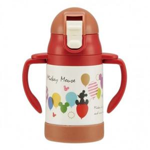 미키마우스 보온보냉 스텐레스 양손 빨대머그 240ml