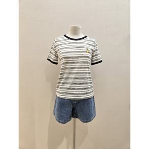 숲  (SB6ST34) 스트라이프 꿀벌 라운드 반팔 티셔츠