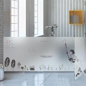 아트박스/낭만창고 dgcn086-기린친구-무점착 반투명 창문 시트지