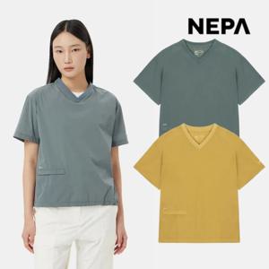 네파 여성 쿨 브이넥 티셔츠 캐주얼 여름 반팔티 등산티 7L45367