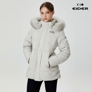 아이더 [택가 479,000원] 여성 스칼렛 폭스퍼 야상 미들기장 구스다운 DWW24507