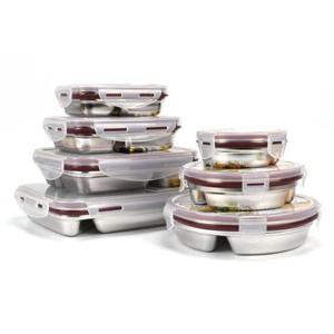 스텐 반찬 밀폐용기 스텐락 원형 찬합 2호 주방요품 스테인리스통 스테인리스용기 스텐소스통