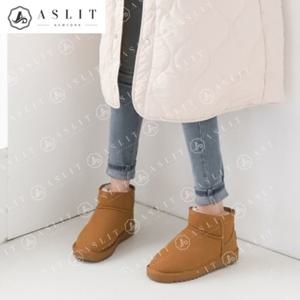 [애슬릿] 심플 발 편한 털 안감 방한 겨울 앵클 부츠