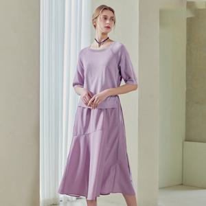 크레송 라벤더 니트 배식 원피스 R2221OP06_55