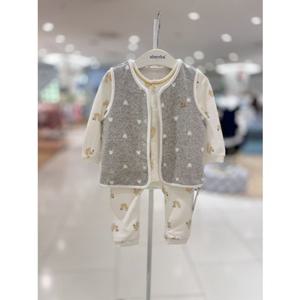 [압소바] (출산백일돌선물)데일내의 미링실내조끼세트(25가을신상) (S2A2C10393) S2A2C103