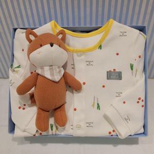 [쇼콜라] 쇼콜라 대파내의여우애착인형세트 (TNOWXS569Q)공용가을겨울실내복출산돌선물 TNOWXS569Q