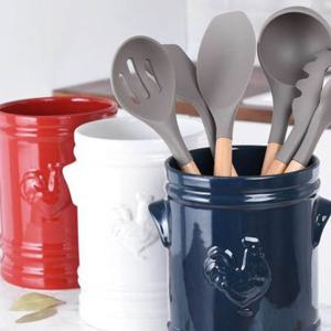 크라운포드 키친툴 실리콘 국자 스푼 뒤집개 6종 레드 키친툴세트 조리도구세트 조리도구 뒤집게 면국자 조리기구 실리콘조리기구 주방용품