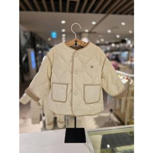 [블루독베이비] 25 FW(크림)배색 소프트 라이트다운점퍼(45A1911404)백일 돌 조카 선물 유아 아가점퍼 경량 45A1911404