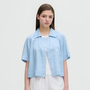 [올리브데올리브]크롭 카라 셔츠 OW5MB466