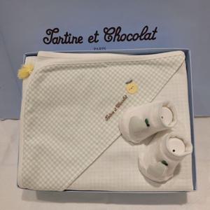 [쇼콜라] 쇼콜라 G체크싸개겸용블랭킷여우인형세트 (TNNWIU03UJ)남아임신출산선물 TNNWIU03UJ