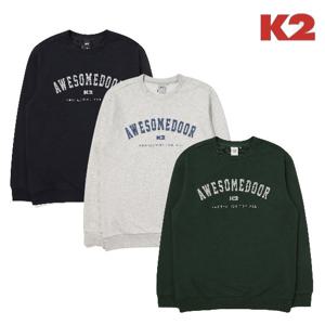 K2[택가99,000원]남성 루즈핏 플라이워크 바시티 맨투맨 티셔츠 KMU24243