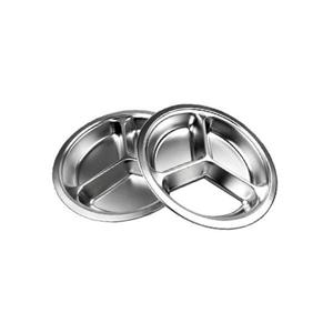 3구 원형 식판 26cm 접시 식기 3구식판 캠핑