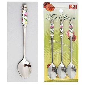 오미 사각 장미 티스푼 3p 계량스푼 다용도스푼 스푼 예쁜티스푼 주방용티스푼