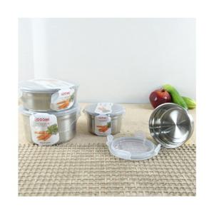 상원 스텐맘 원형 밀폐 5호 630ml C7 R03 스테인레스반찬통 밀폐용기 냉장고밀폐용기 냉장고정리 밀폐스텐