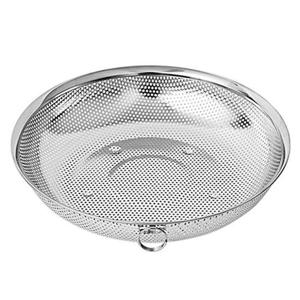 생활창고 타공 야채바구니 중 4호 25cm 채반 건지기 스텐바구니 채망