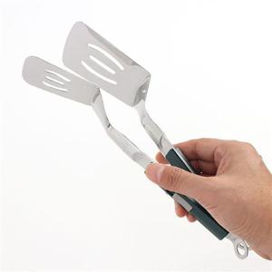 이지홈쿡 스텐 집게 뒤집개 고기 생선 더블 뒤집게 더블뒤집개 집게뒤집개 이중뒤집개 양면뒤집개 요리집게