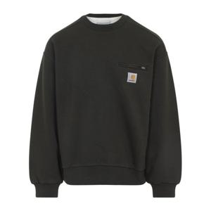 칼하트윕 그린 코튼 디트로이트 스웨트셔츠 I0355474906 OLIVE