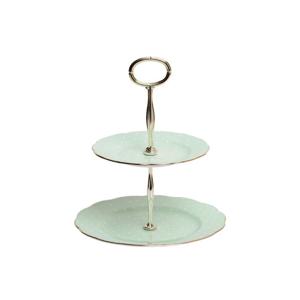 [로얄알버트]뉴황실장미 폴카로즈 2단 케익 스탠드