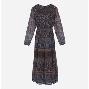 [써스데이아일랜드]보헤미안 플라워 보더 롱 원피스 T256MOP172W