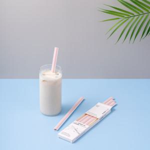 슬라이드스트로우 다회용 리유저블 빨대 핑크 4개입 (롱 버전)