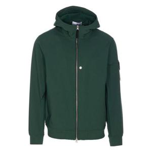 26 SS 스톤 아일랜드 로고 패치 지퍼 클로저 후드 자켓 그린 K2S15Q100004S0B22