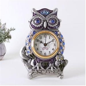 비앤비 저소음 부엉이탁상시계 소 주석 시계 선물 인테리어 집들이 엔틱시계