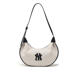 MLB (3ABQB016N-50IVS) 베이직 캔버스 호보백 뉴욕양키스