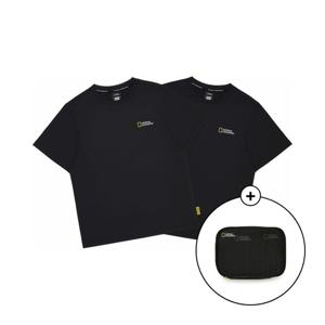 [내셔널지오그래픽키즈]K265UPA920 기능성 2PACK 반팔 티셔츠 CARBON BLACK