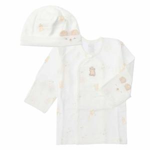 [압소바] 새싹곰 오가닉 배냇저고리 모자세트 A1A130121 A1A13012