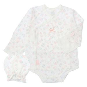 [압소바] 꽃토끼 뱀부 배냇슈트 손싸개 세트 A1A130120 A1A13012