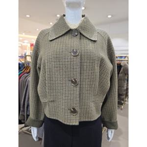 [비꼴리끄] 울 체크 봄버 재킷 B254WJ1010