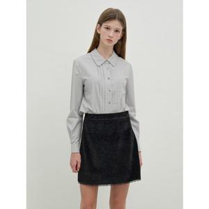 [올리브데올리브] (올리브데올리브)OW5AB8540 레이스 카라 핀턱 코튼 셔츠 OW5AB854