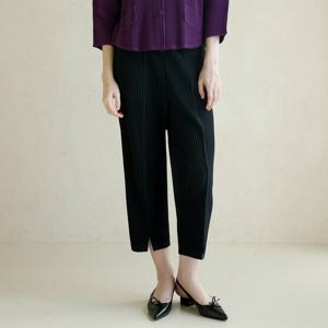 [요이츠](택가 170000원)[요이츠] 밑단 트임 슬림 배기 밴딩 팬츠 블랙_YJ09WNPSL02