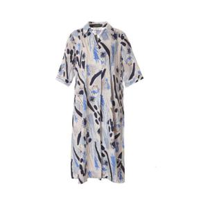 [몬테밀라노]기하학 나염 셔츠 원피스 MK406O1523A