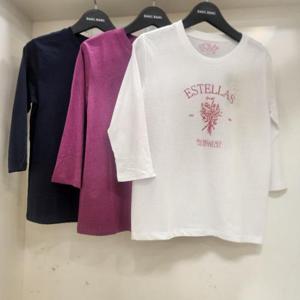 뱅뱅 HC15 뱅뱅 여성 봄 간절기 프린트 7부 라운드 티셔츠 NTM253