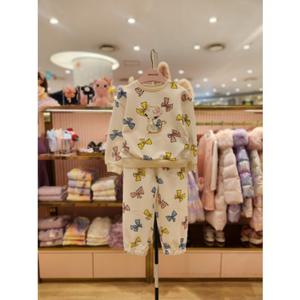 [프렌치캣] 프렌치캣5 여아세트 아이보리리본나염티셔츠 바지 (Q61DCT200CP080) Q61SCT200
