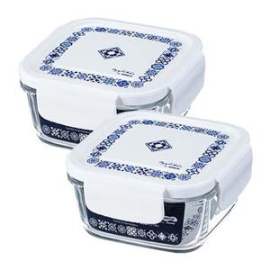 코멕스 틸리카스 강화유리 정사각형 1호 380ml X 2개