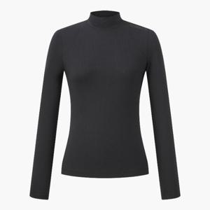 데상트골프웨어 VQA DR12WFTL24-BLKG 여성 모크넥 긴팔 티셔츠 / BLACK