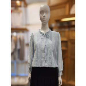 [플라스틱아일랜드]MARIO플라스틱아일랜드 레이스핀턱블라우스 PS7XA3B2